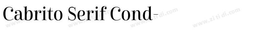 Cabrito Serif Cond字体转换